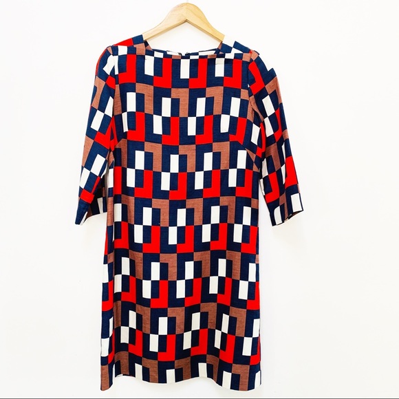 Milly of New York Dresses & Skirts - MILLY Geometric Linen Blend Dress 4